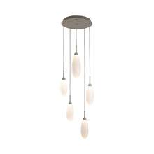 Load image into Gallery viewer, Fiori Round LED Multi Light Pendant Light in Metallic Beige Silver (5-Light).