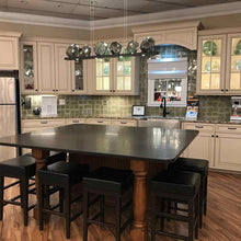 Load image into Gallery viewer, Gem Bezel LED Linear Pendant Light in dining room.