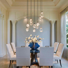 Load image into Gallery viewer, Gem Grand LED Multi Light Pendant Light in dining room.