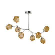 Load image into Gallery viewer, Gem Modern Branch LED Pendant Light in Metallic Beige Silver/Bronze Glass (8-Light).