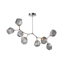 Load image into Gallery viewer, Gem Modern Branch LED Pendant Light in Metallic Beige Silver/Smoke Glass (8-Light).