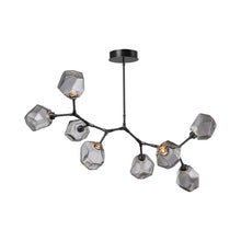 Load image into Gallery viewer, Gem Modern Branch LED Pendant Light in Matte Black/Smoke Glass (8-Light).