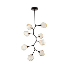 Load image into Gallery viewer, Gem Modern Vine LED Pendant Light in Satin Nickel/Clear Glass (6-Light).