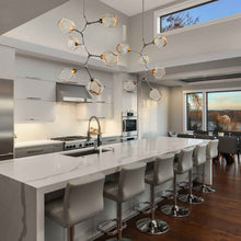 Load image into Gallery viewer, Gem Modern Vine LED Pendant Light in dining room.