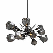 Load image into Gallery viewer, Gem Oval Starburst LED Chandelier in Detail.