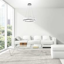 Load image into Gallery viewer, Gem Ring LED Chandelier in living room.