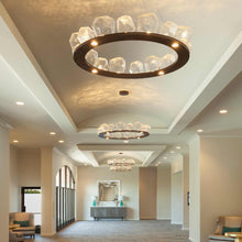 Load image into Gallery viewer, Gem Ring LED Chandelier in living room.