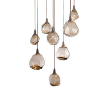 Load image into Gallery viewer, Gem Round LED Multi Light Pendant Light in Detail.