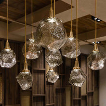 Load image into Gallery viewer, Gem Square LED Multi Light Pendant Light in Detail.