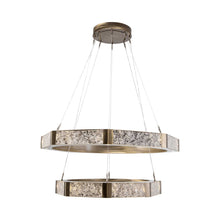 Load image into Gallery viewer, Glacier Double Tier LED Chandelier in Detail.