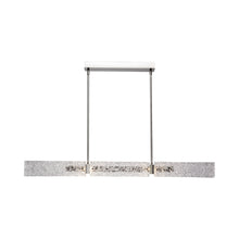 Load image into Gallery viewer, Glacier LED Linear Pendant Light in Satin Nickel.