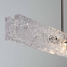 Load image into Gallery viewer, Glacier LED Linear Pendant Light in Detail.