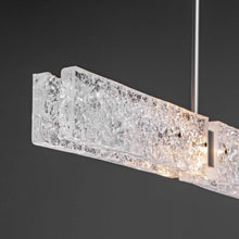 Load image into Gallery viewer, Glacier LED Linear Pendant Light in Detail.
