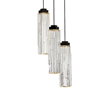Load image into Gallery viewer, Ledgestone Round LED Multi Light Pendant Light in Detail.