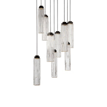 Load image into Gallery viewer, Ledgestone Square LED Multi Light Pendant Light in Detail.