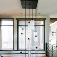 Load image into Gallery viewer, Ledgestone Square LED Multi Light Pendant Light in living room.