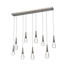 Load image into Gallery viewer, Raindrop LED Linear Pendant Light in Gunmetal (9-Light).