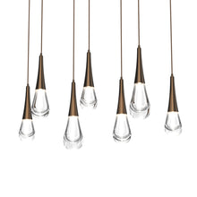 Load image into Gallery viewer, Raindrop LED Linear Pendant Light in Detail.