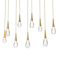 Load image into Gallery viewer, Raindrop LED Linear Pendant Light in Detail.