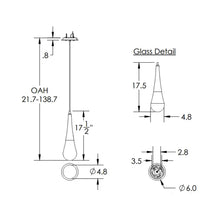 Load image into Gallery viewer, Raindrop LED Pendant Light - line drawing.