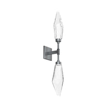 Load image into Gallery viewer, Rock Crystal LED Double Wall Light in Satin Nickel/Chilled - Clear.