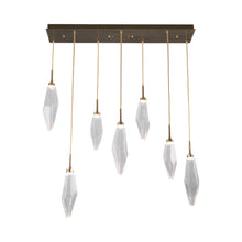 Load image into Gallery viewer, Rock Crystal LED Multi Light Pendant Light in Heritage Brass/Chilled - Clear.