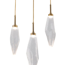 Load image into Gallery viewer, Rock Crystal LED Multi Light Pendant Light in Detail.