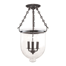 Load image into Gallery viewer, Hampton Semi Flush Mount Ceiling Light Large/Historic Nickel/Clear.