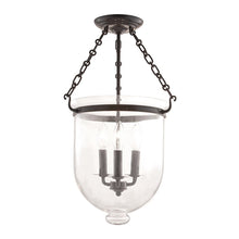 Load image into Gallery viewer, Hampton Semi Flush Mount Ceiling Light Large/Old Bronze/Clear.