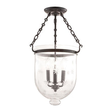 Load image into Gallery viewer, Hampton Semi Flush Mount Ceiling Light Large/Old Bronze/Snowflakes.