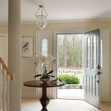 Load image into Gallery viewer, Hampton Semi Flush Mount Ceiling Light in living room.