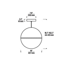 Load image into Gallery viewer, Hanea Grande LED Pendant Light - line drawing.