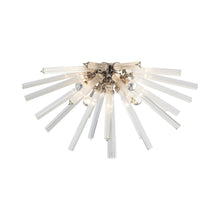 Load image into Gallery viewer, Hanley Flush Mount Ceiling Light in Polished Nickel.