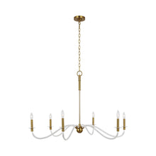 Load image into Gallery viewer, Hanover Chandelier in 6-Light/Burnished Brass.