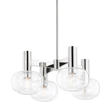 Load image into Gallery viewer, Harlow Chandelier in Polished Nickel.