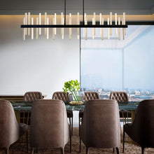 Load image into Gallery viewer, Harmonix Rectangular LED Pendant Light in office.