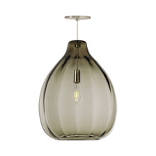 Load image into Gallery viewer, Harper Pendant Light in Smoke/Satin Nickel.
