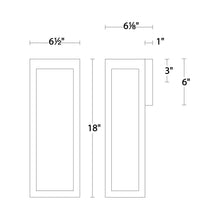Load image into Gallery viewer, Hawthorne Outdoor LED Wall Light - line drawing.