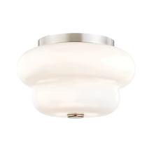 Load image into Gallery viewer, Hazel Flush Mount Ceiling Light in Polished Nickel.