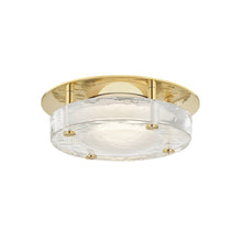 Load image into Gallery viewer, Heath LED Flush Mount Ceiling Light in Aged Brass.