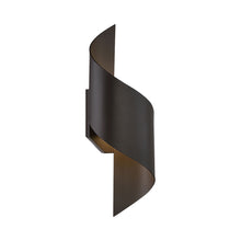 Load image into Gallery viewer, Helix Outdoor LED Wall Light in Small/Bronze.