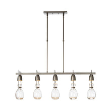 Load image into Gallery viewer, Apothecary Linear Pendant Light in Short/Mahogany.