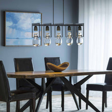 Load image into Gallery viewer, Apothecary Linear Pendant Light in dining room.