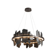 Load image into Gallery viewer, Ardesia Circular LED Pendant Light in Mahogany.