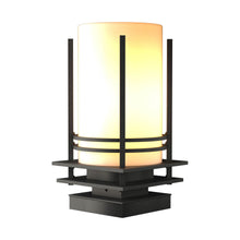 Load image into Gallery viewer, Banded Outdoor Pier Mount in Incandescent/Coastal Black.