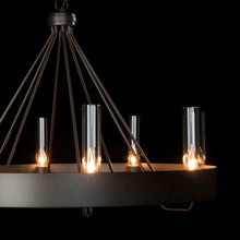Load image into Gallery viewer, Banded Ring Chandelier in Detail.