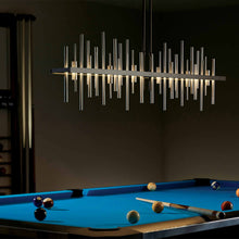 Load image into Gallery viewer, Cityscape Large LED Pendant Light in living room.