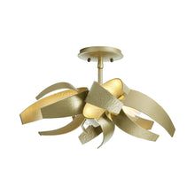 Load image into Gallery viewer, Corona Semi-Flush Mount Ceiling Light in Mahogany.
