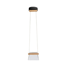 Load image into Gallery viewer, Cowbell LED Mini Pendant Light in Mahogany/Clear Glass with Frost.