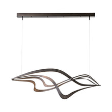 Load image into Gallery viewer, Crossing Waves LED Pendant Light in Mahogany.